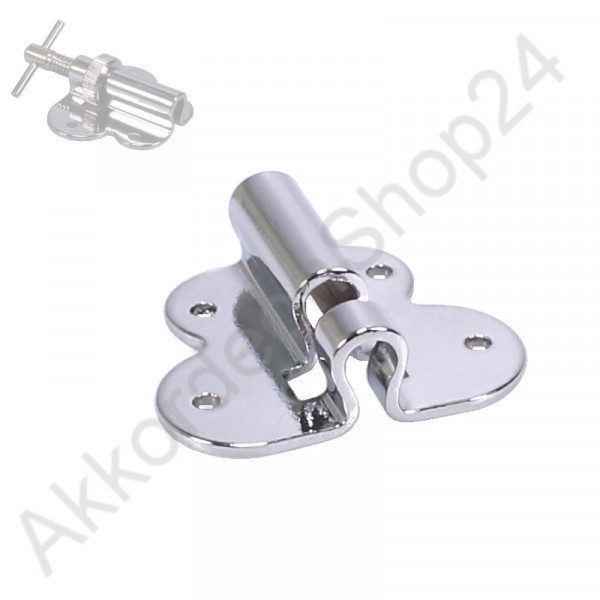 Metal plate for external bass strap adjuster chrome