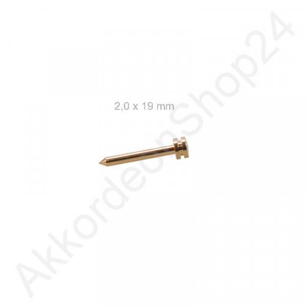 2,0x19mm bellows pin waisted head color gold