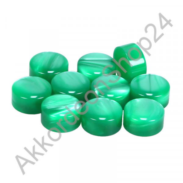 10pcs Ø13,8x7.5mm pearl green buttons for gluing