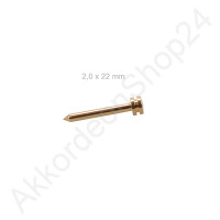 2,0x22mm bellows pin waisted head color gold