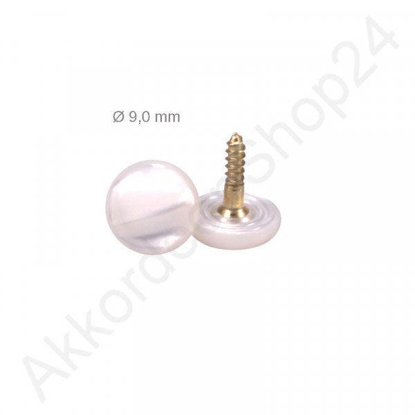 Ø9,0mm bass button pearl white