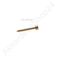 2,0x26mm bellows pin waisted head color gold