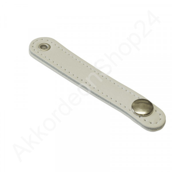 Bellow clasp 10 cm lined, white