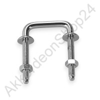 Strap bracket 22mm U-shaped with thread chrome