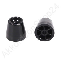 Ø19x18mm accordion feet, plastic black