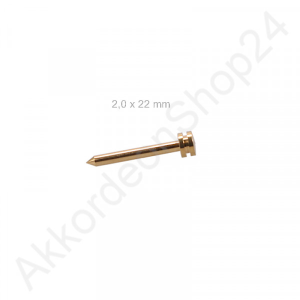 2,0x22mm bellows pin waisted head color gold