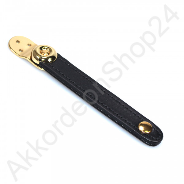Bellow clasp 10 cm with metal plate gold colour