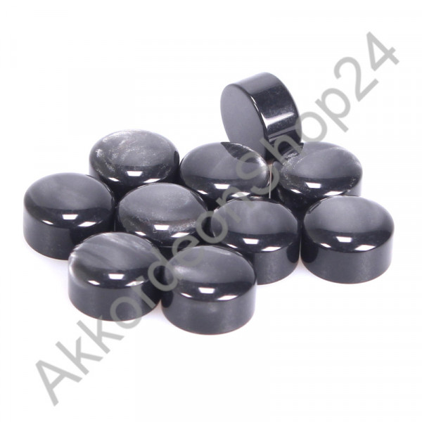 10pcs Ø13,0x7.5mm pearl black buttons for gluing