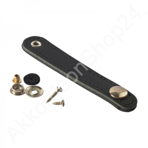 Bellow clasp 10 cm - lined, black