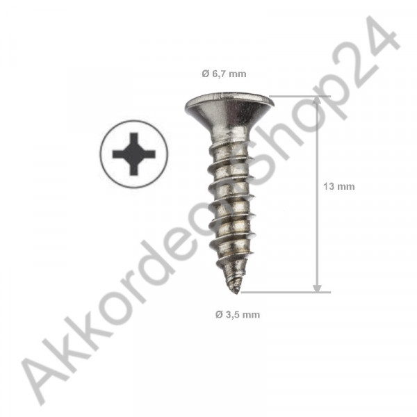 500pcs. screw 3,5x13mm TSP