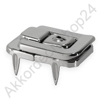 54x34x12mm Case lock nickel-plated with mounting feet lockable