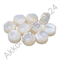 10pcs. Ø13,0x7,5mm pearl white buttons for gluing