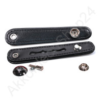 Bellow closure 7,5 cm padded black