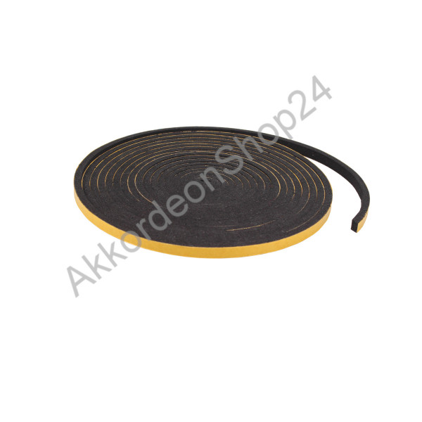4m roll 6x4mm Bellow-seal, self-adhesive