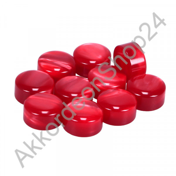 10pcs Ø13,8x7.5mm pearl red buttons for gluing