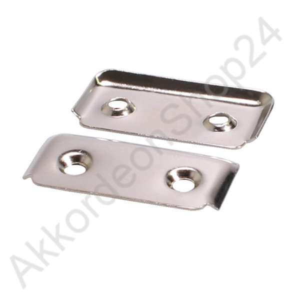 41x20mm metal sheet for bass straps nickel-plated