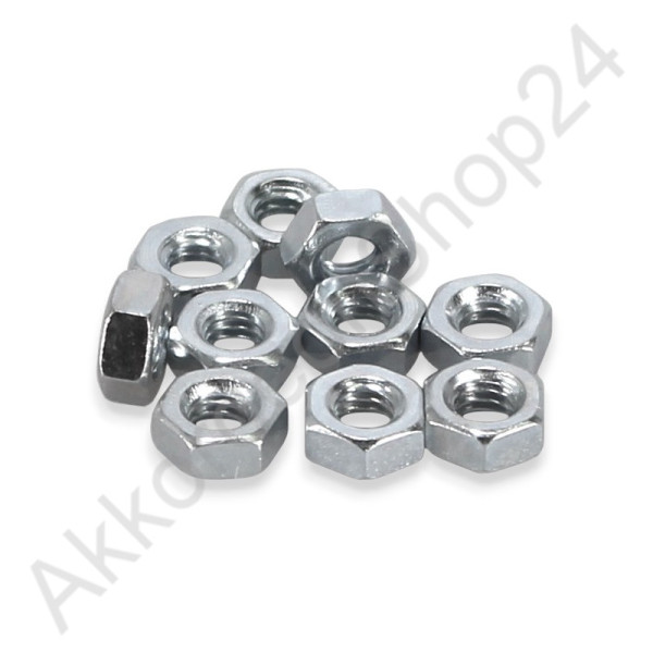 10 pcs. Hex Nuts, M4