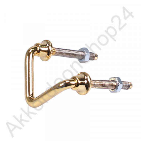 Strap bracket V-shaped equal, gold colour