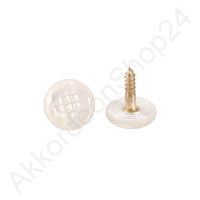 Ø9,0mm bass button fluted pearl white