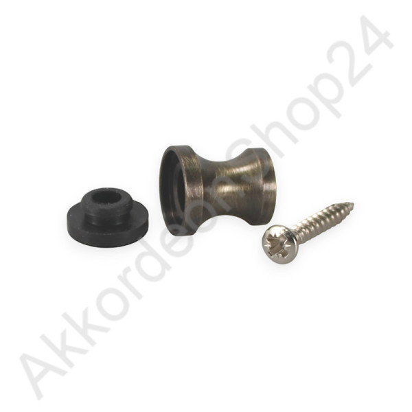 Ø15x19mm accordion feet, brass antique