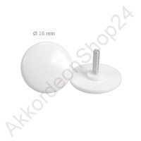 Ø16,0mm treble button thread M2 white 