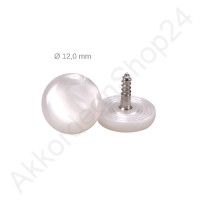 Ø12,0mm treble button white pearl