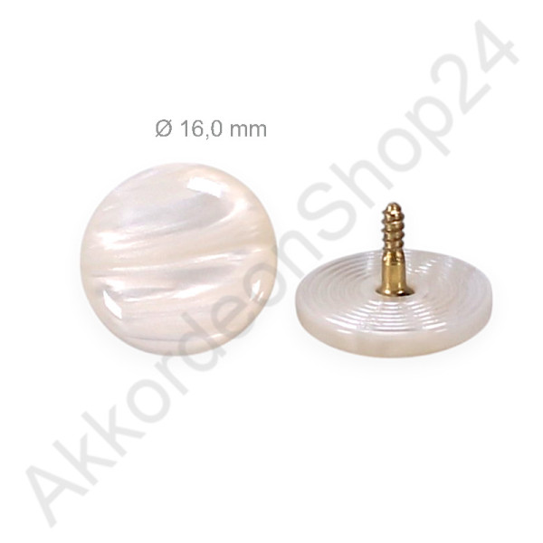 Ø16,0mm treble button pearl white