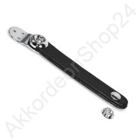 Bellow clasp 10 cm with metal plate chrome
