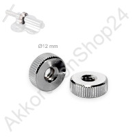 12x4,5mm bass strap regulation wheel, chrome