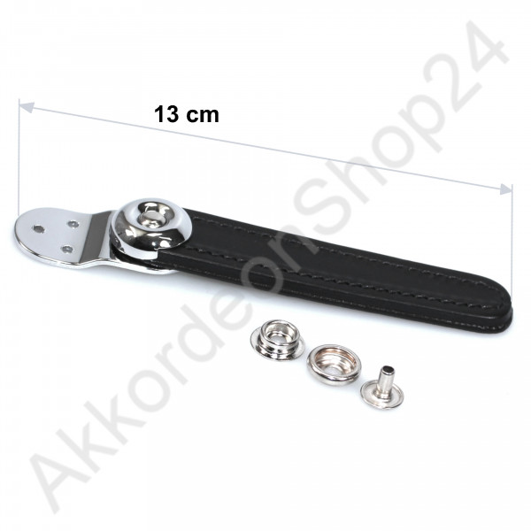 Bellow clasp 13 cm without snap fastener, chrome