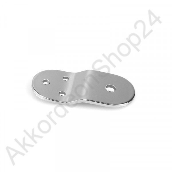 47x22,5mm metal plate for bellows closure chrome