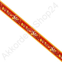 20x970mm Paper border flowers on maroon brown (not self-adhesive)