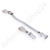 Back strap 28-38 cm leather, white