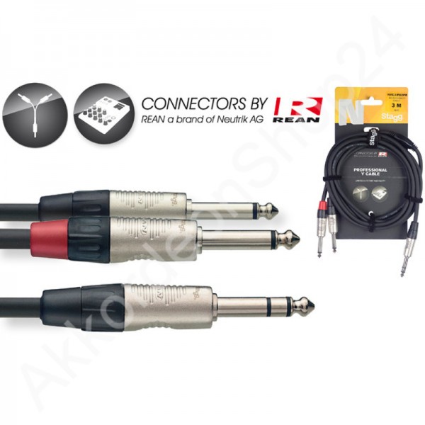 Stagg Y-cable / Insert cable NYC3 / PS2PR - 3
