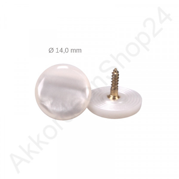 Ø14,0mm treble button pearl white