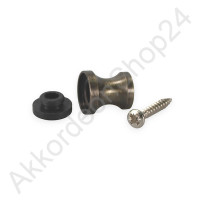 Ø15x19mm accordion feet, brass antique