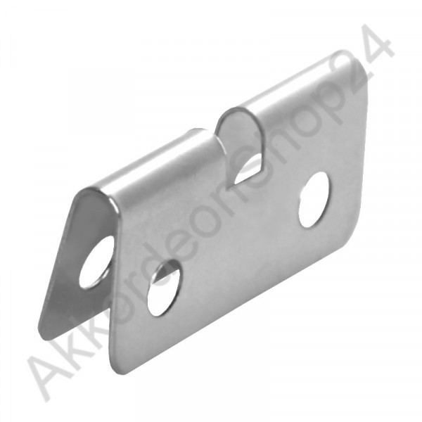 Sheet metal for bass straps 34x15mm, chrome