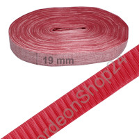 40m Bellow tape 19mm width striped colour dark red