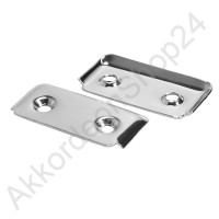 41x20mm metal sheet for bass straps chrome