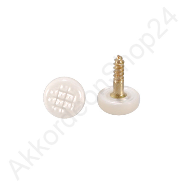 Ø7,5mm bass button fluted pearl white