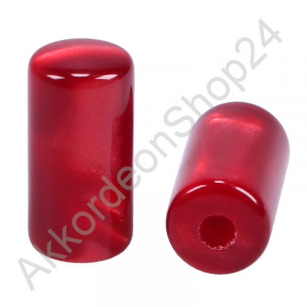 Bass button 7,5x15mm H2,5mm pearl red