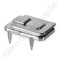 54x34x12mm Case lock nickel-plated with mounting feet