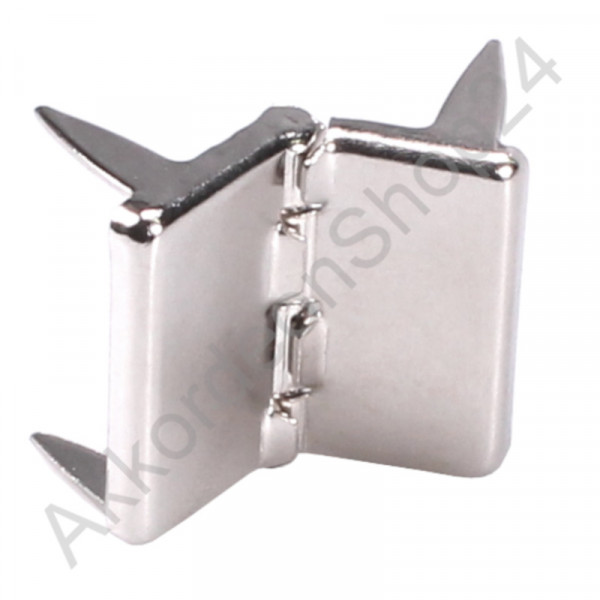 Case hinge 35x40 mm nickel-plated with mounting feet