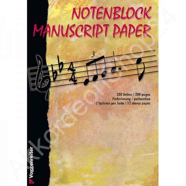 Voggenreiter Manuscript Paper