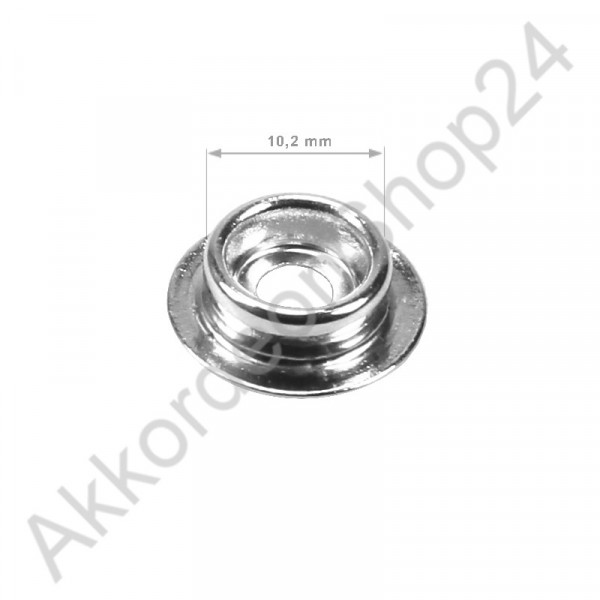 Ø10,2 mm Push-button lower part, nickel-plated