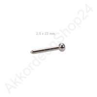 2,5x22mm belows pin rounded head nickel