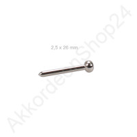2,5x26mm belows pin rounded head nickel