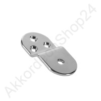 47x23mm metal plate for bellows closure chrome