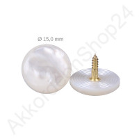 Ø15,0mm treble button pearl white