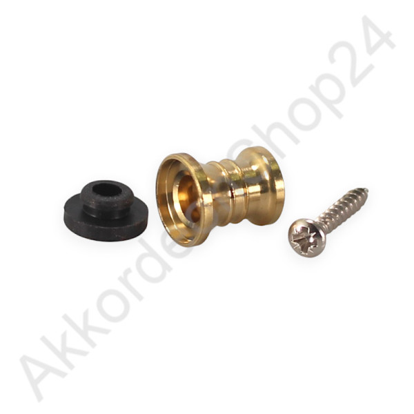 Ø15x19mm accordion feet, brass